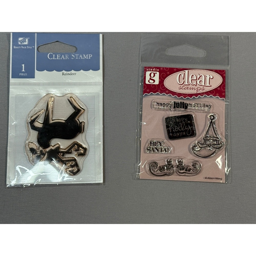 Lot of 11 Clear Stamps Holiday Seasonal Themes Hero Arts Stampology Studio G New - Picture 12 of 15